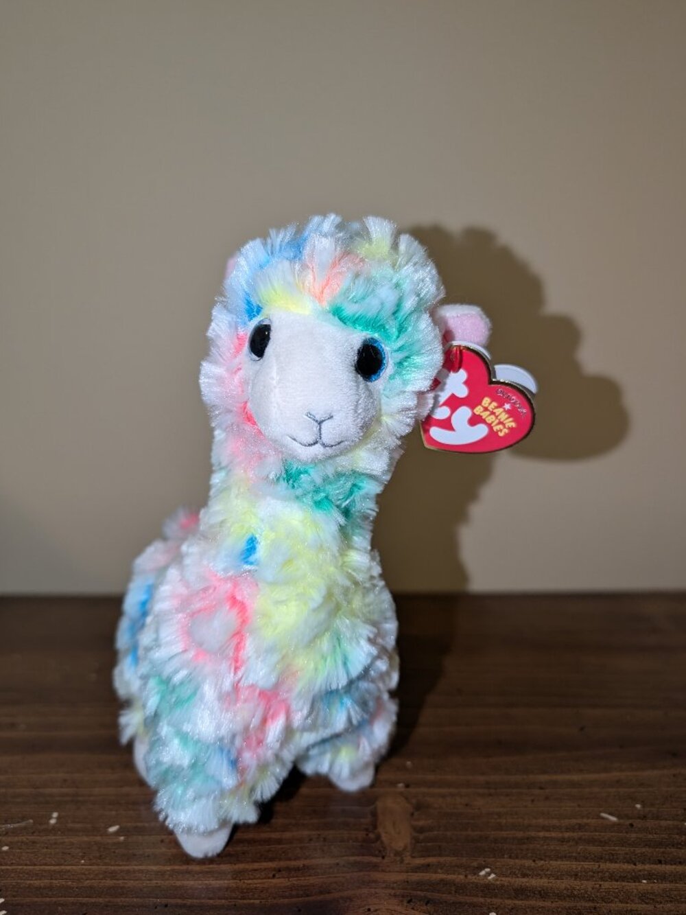 Lola Rainbow Llama beanie baby